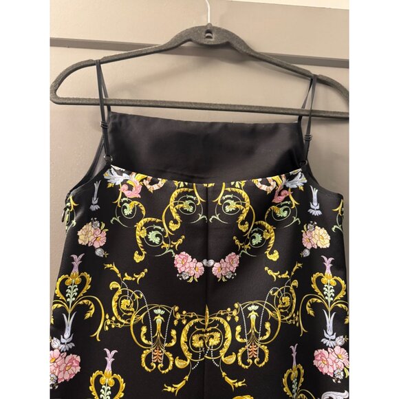 Versace Jeans Couture Womens Black Maxi Slip Dress With Baroque Floral Print - Picture 2 of 6